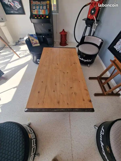 Table Basse Grande Roue Industrielle – Création Artisanale Unique Vintagedison