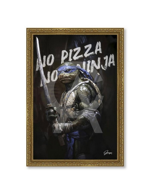 Tableau pop arts"No pizza, No Ninja", d'Alexandre Granger Etsy
