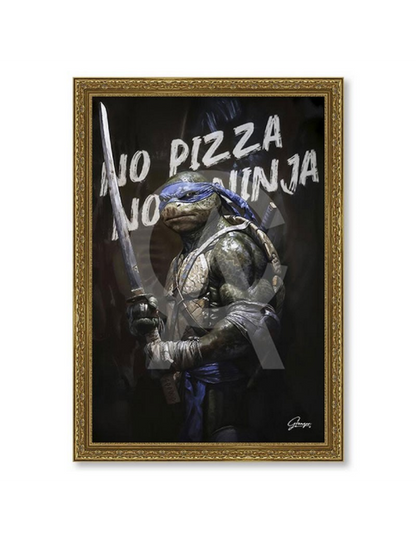 Tableau pop arts"No pizza, No Ninja", d'Alexandre Granger Etsy