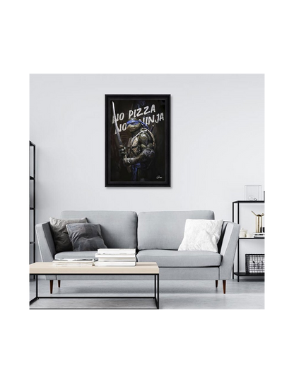 Tableau pop arts"No pizza, No Ninja", d'Alexandre Granger Etsy