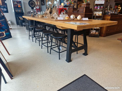 Table industrielle 298 x 99 cm – Pièce unique artisanale Vintagedison