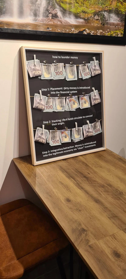 cadre "how to launder money" Etsy