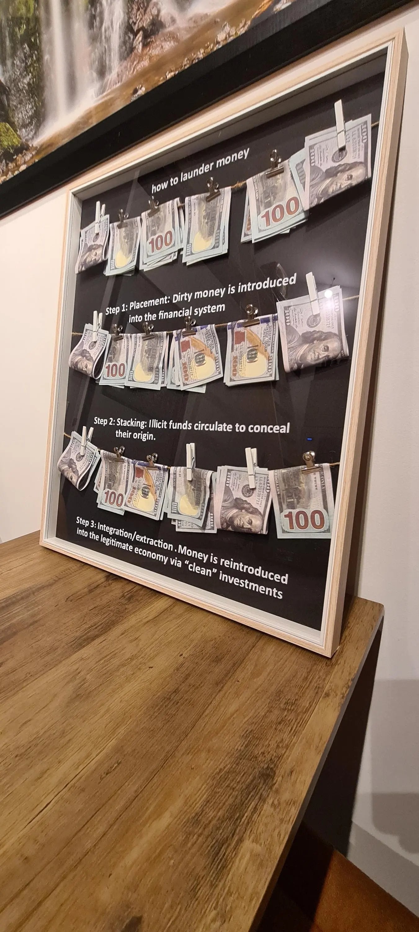 cadre "how to launder money" Etsy