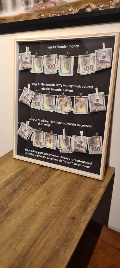 cadre "how to launder money" Etsy