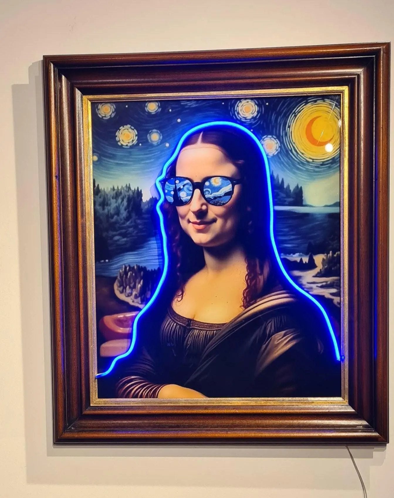 cadre "la nuit de mona lisa" Etsy