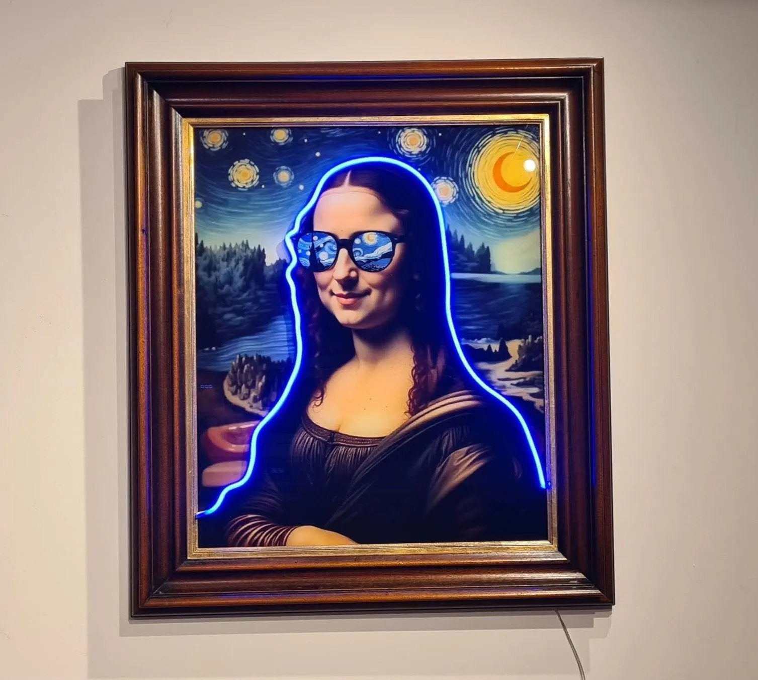 cadre "la nuit de mona lisa" Etsy