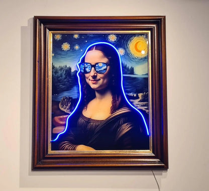 cadre "la nuit de mona lisa" Etsy