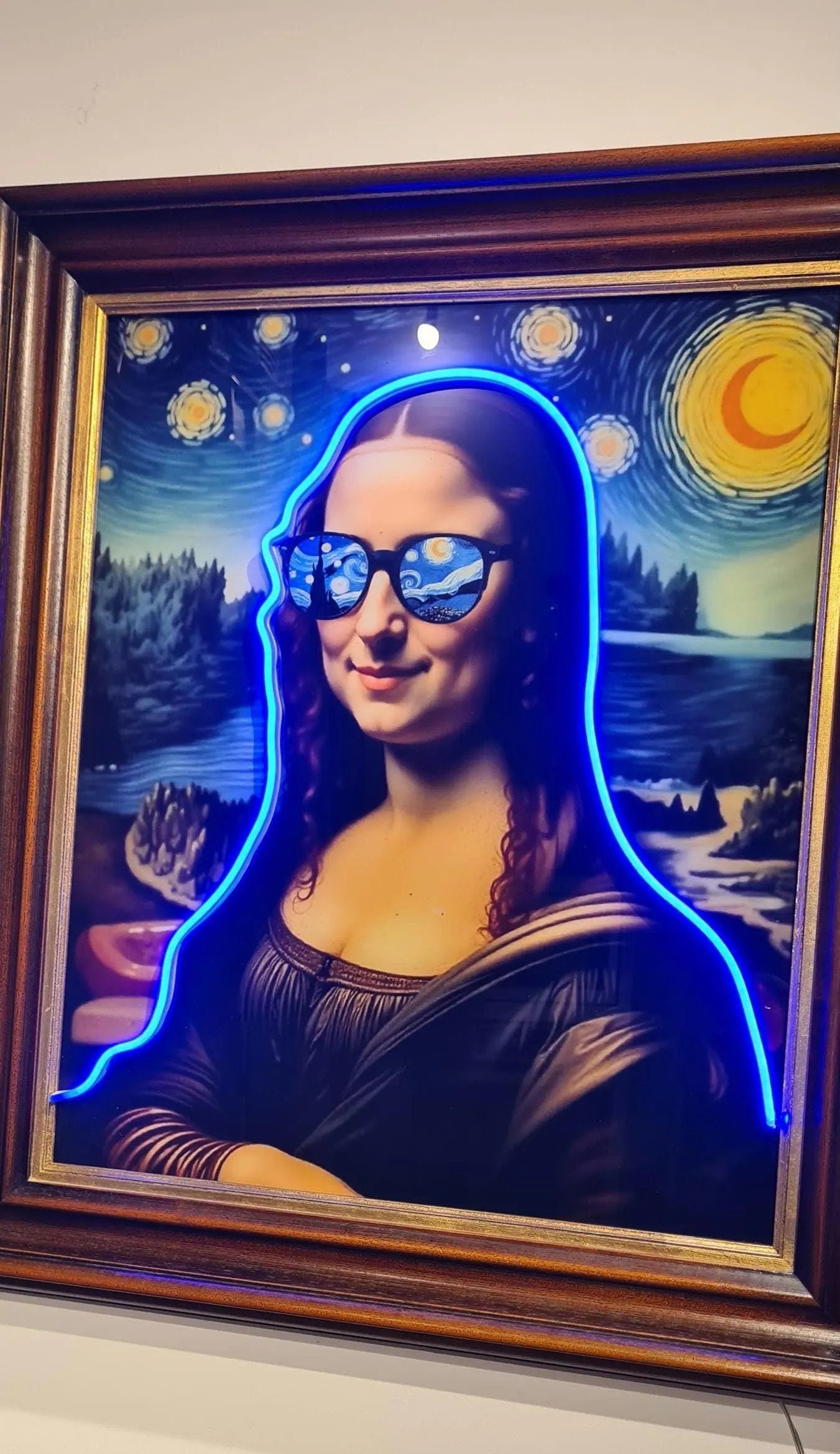 cadre "la nuit de mona lisa" Etsy