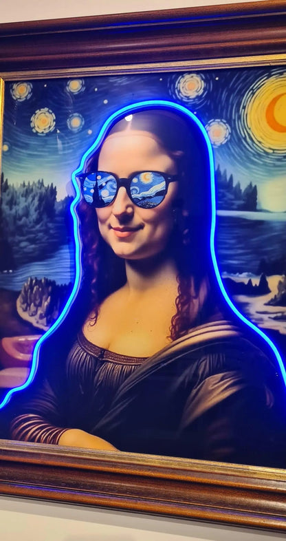 cadre "la nuit de mona lisa" Etsy