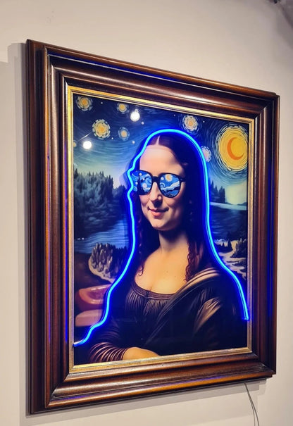 cadre "la nuit de mona lisa" Etsy