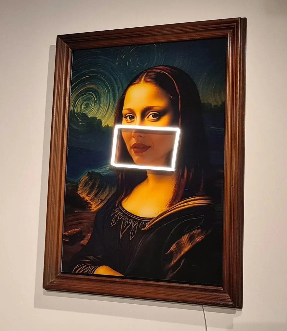 cadre "le sourire de  mona lisa" Etsy