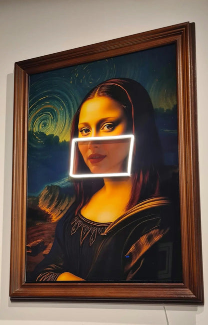 cadre "le sourire de  mona lisa" Etsy