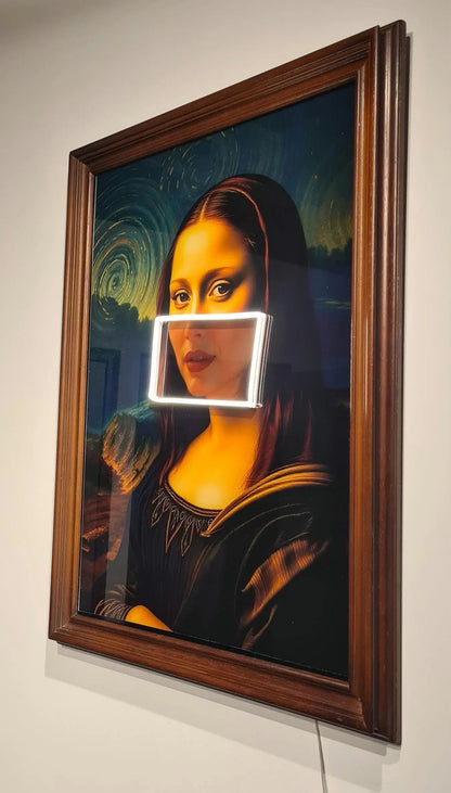 cadre "le sourire de  mona lisa" Etsy