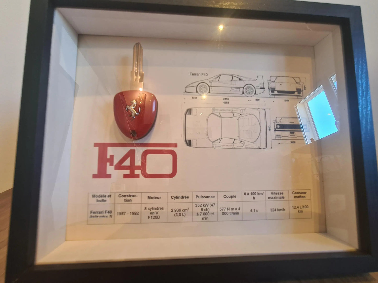 cadre clé Ferrari F40 Etsy