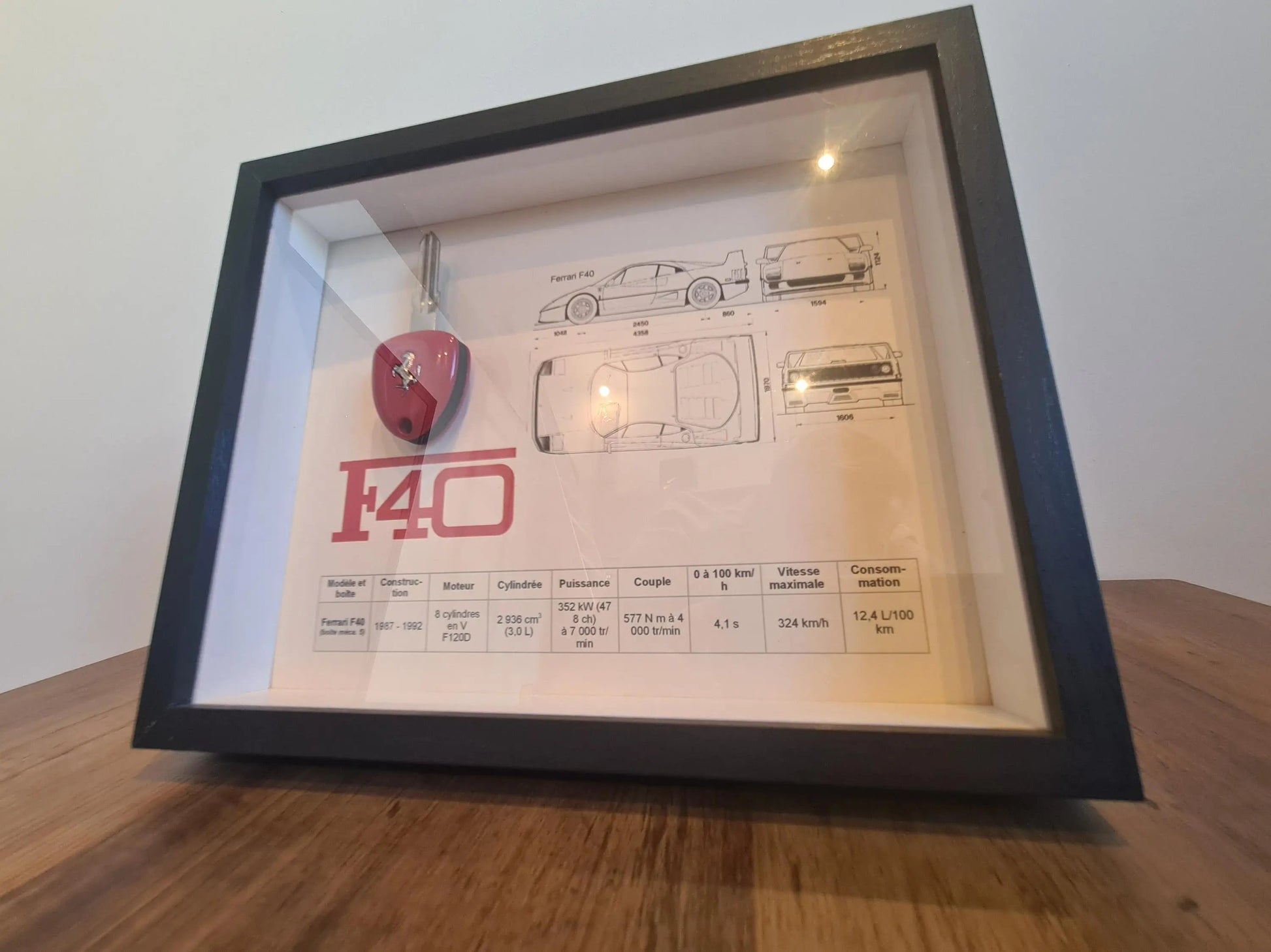 cadre clé Ferrari F40 Etsy