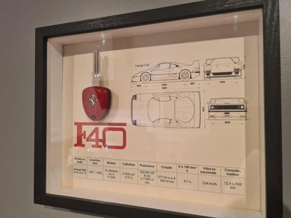cadre clé Ferrari F40 Etsy