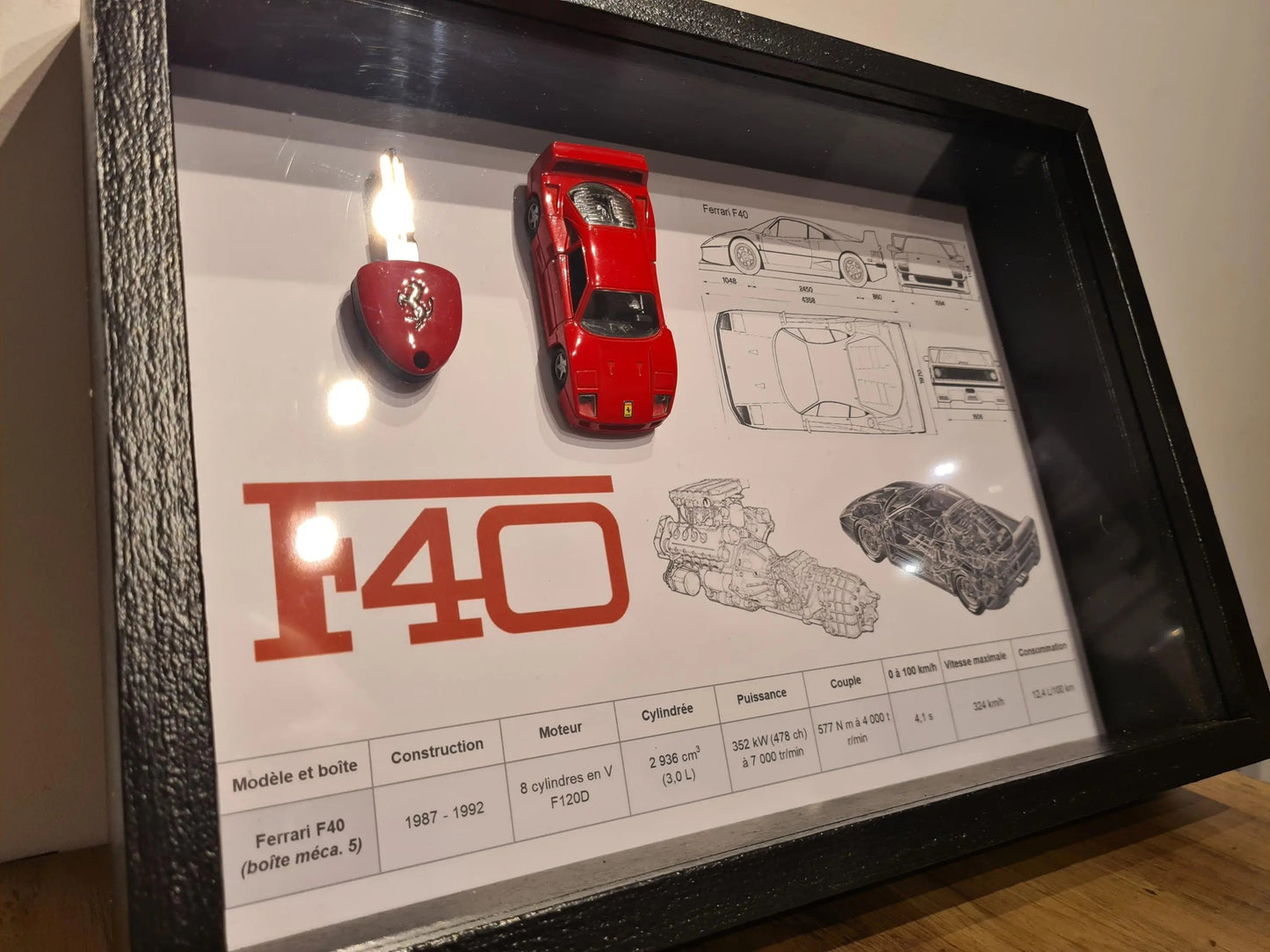 cadre clé Ferrari F40 Etsy