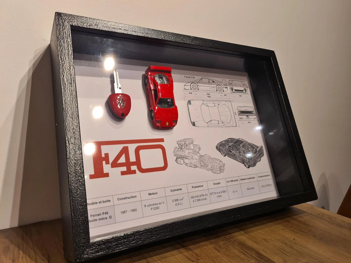 cadre clé Ferrari F40 Etsy