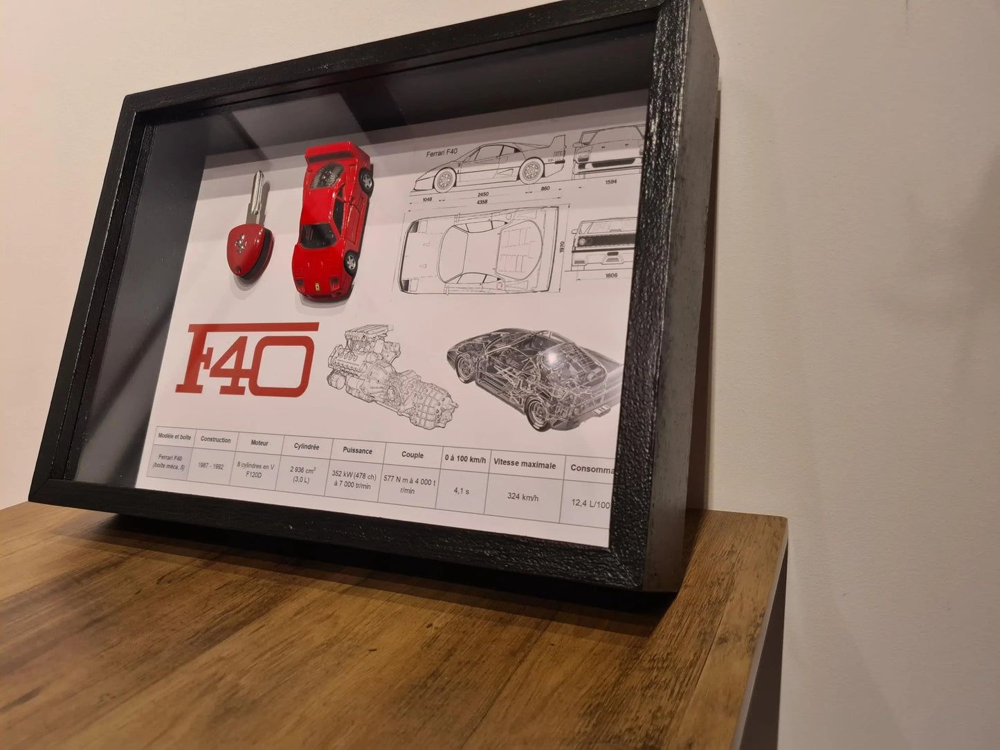 cadre clé Ferrari F40 Etsy