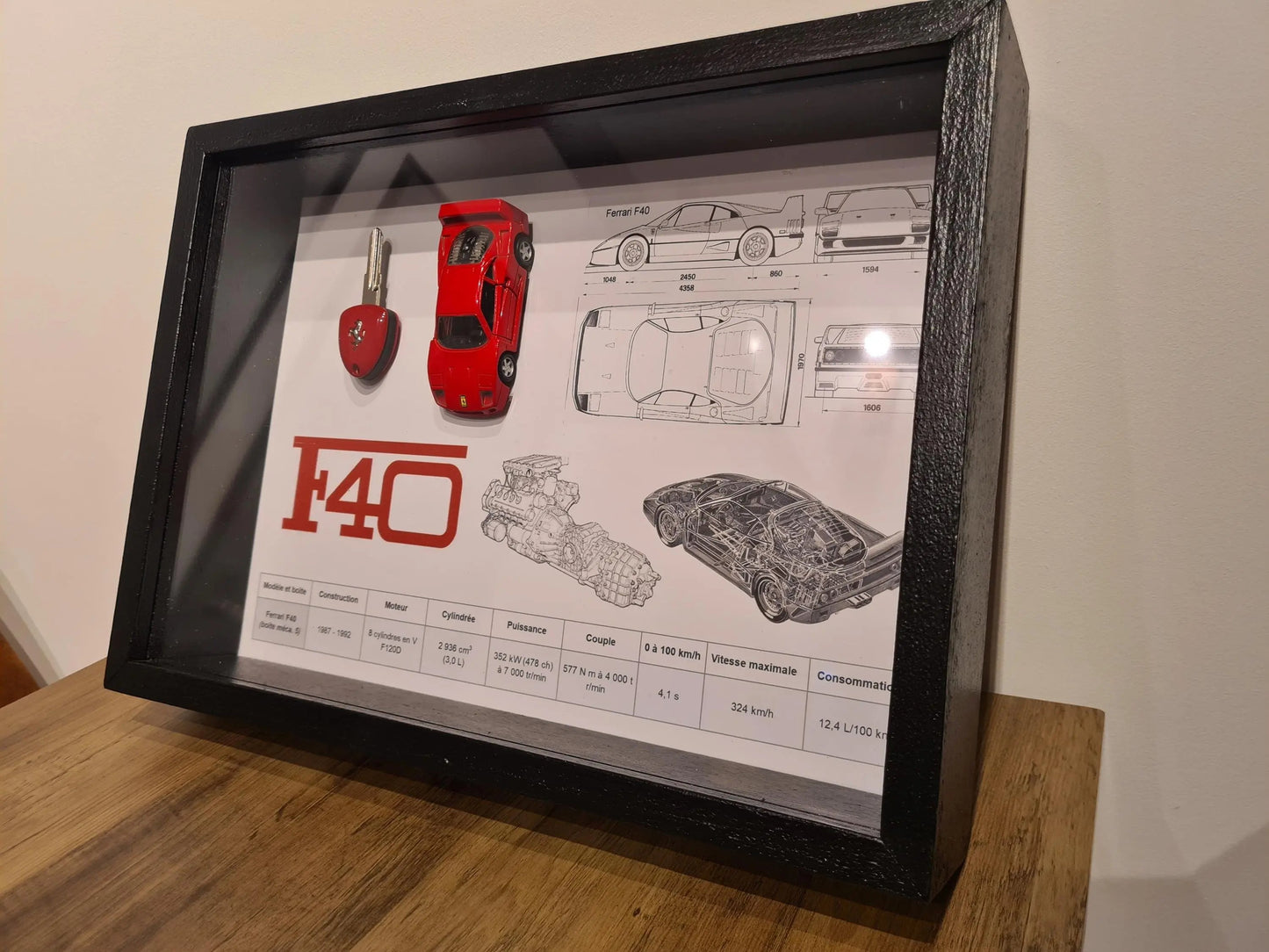 cadre clé Ferrari F40 Etsy