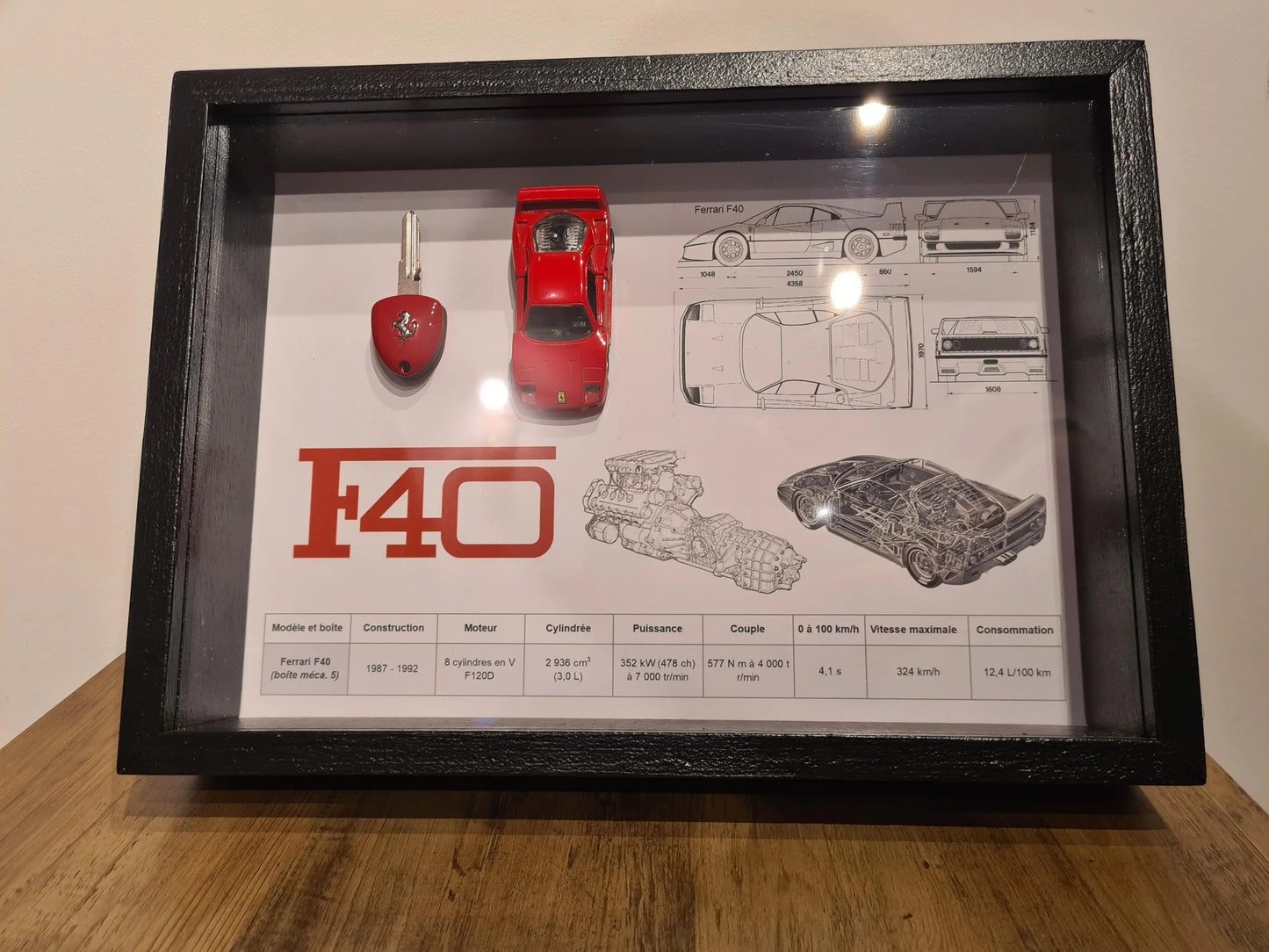 cadre clé Ferrari F40 Etsy