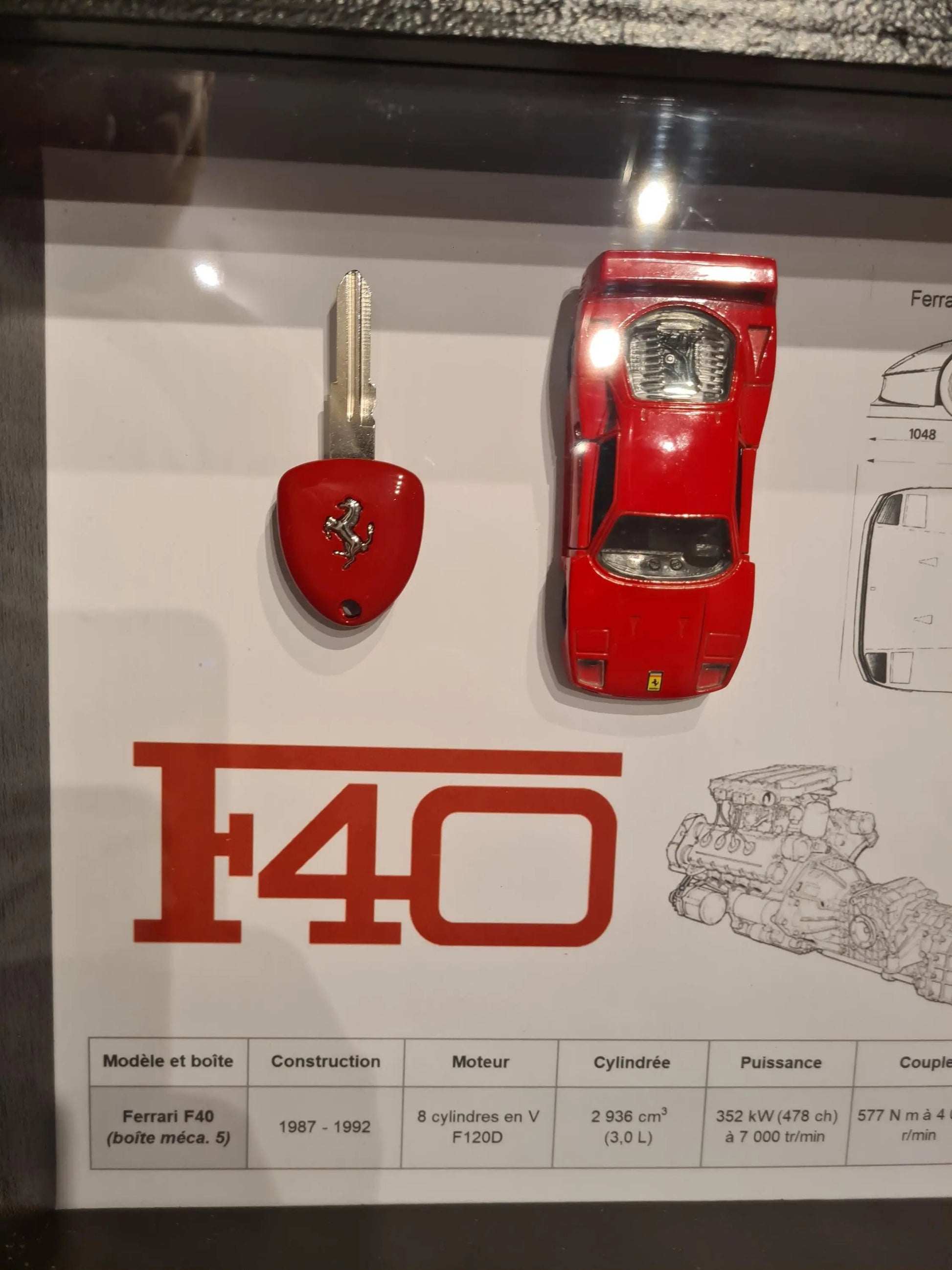 cadre clé Ferrari F40 Etsy