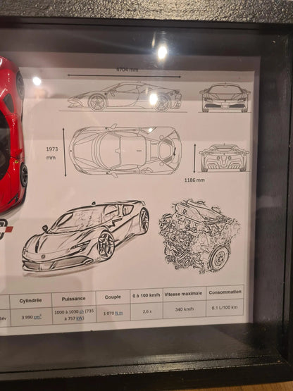 cadre clé Ferrari sf90 Etsy