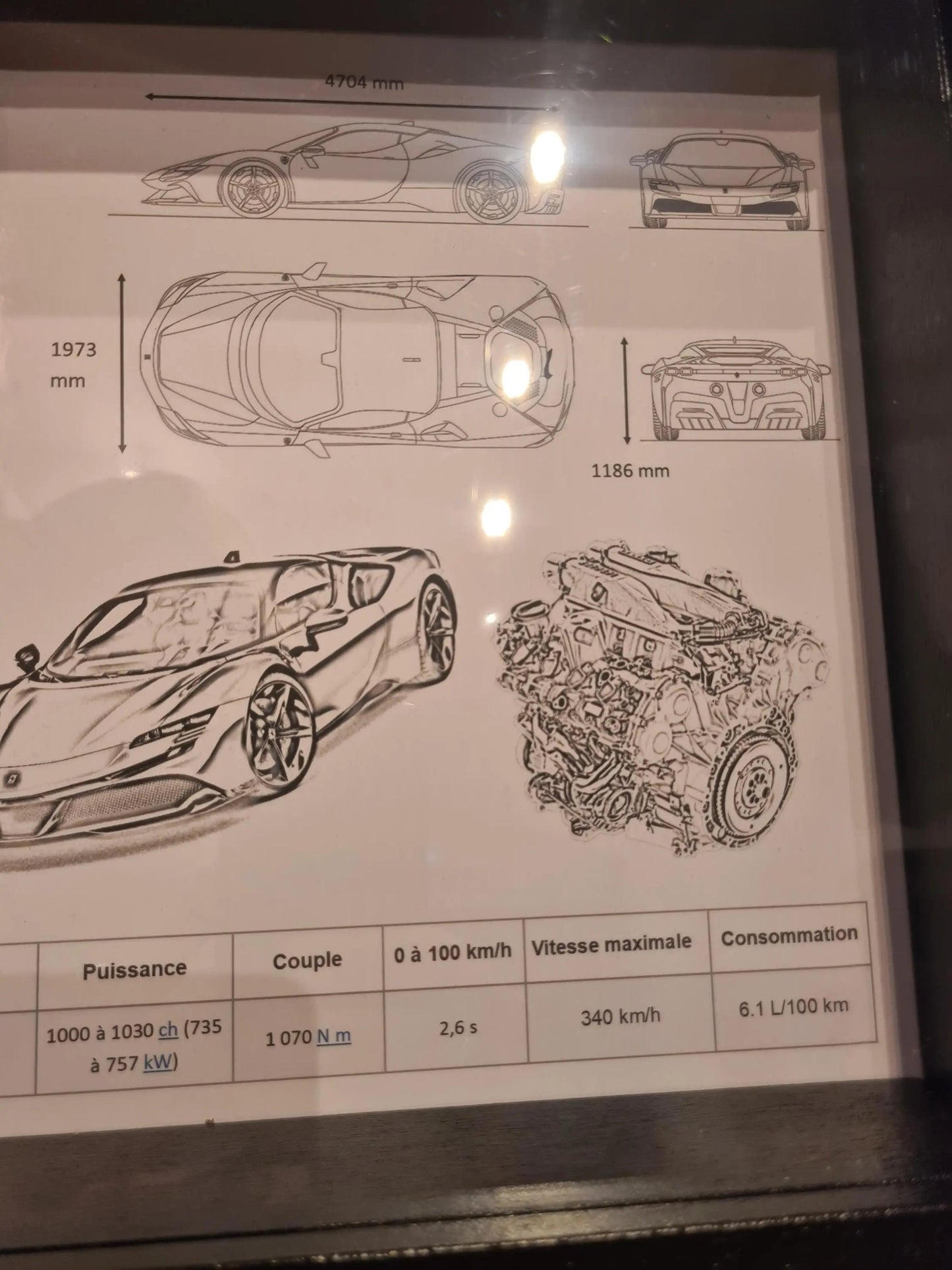 cadre clé Ferrari sf90 Etsy