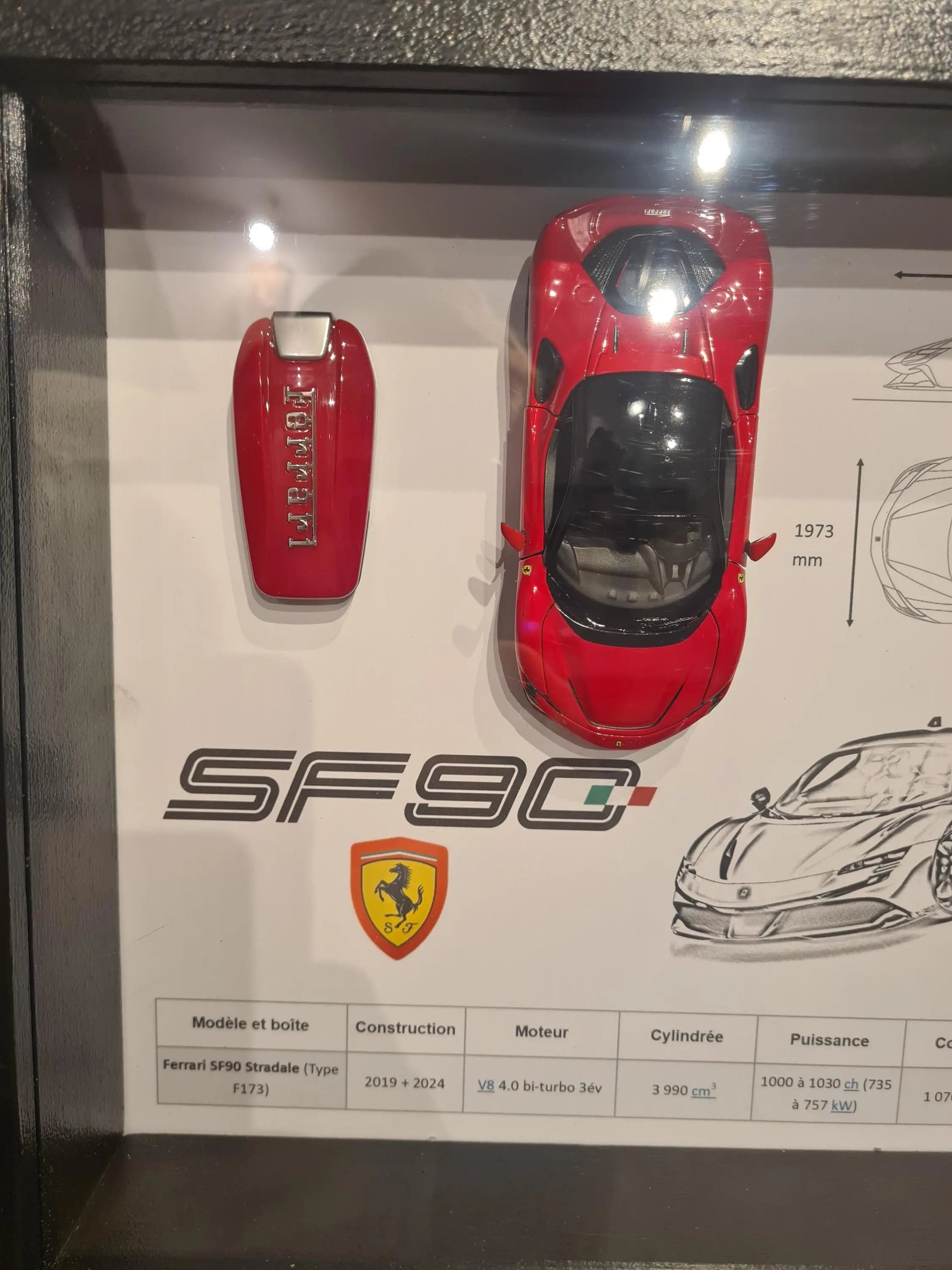 cadre clé Ferrari sf90 Etsy