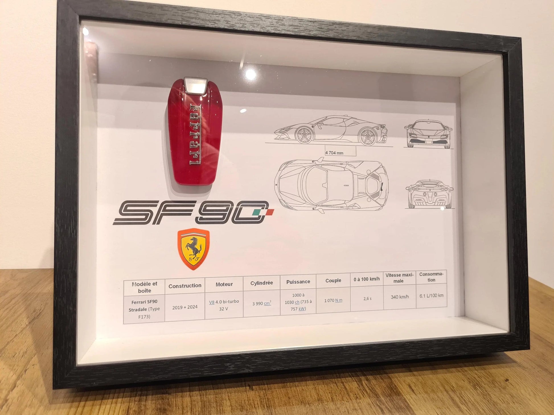 cadre clé Ferrari sf90 Etsy