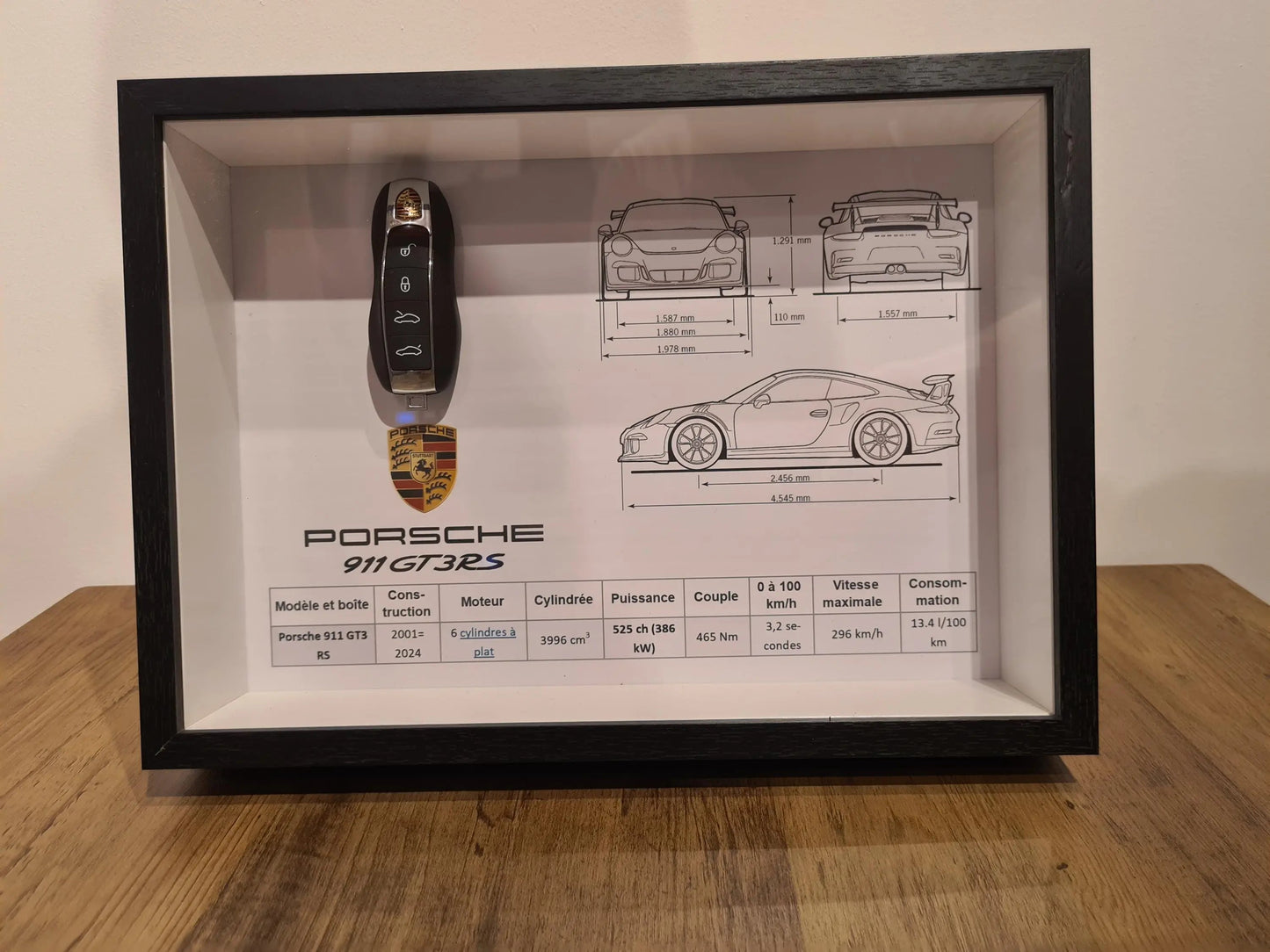 cadre clé Porsche GT3 RS Etsy