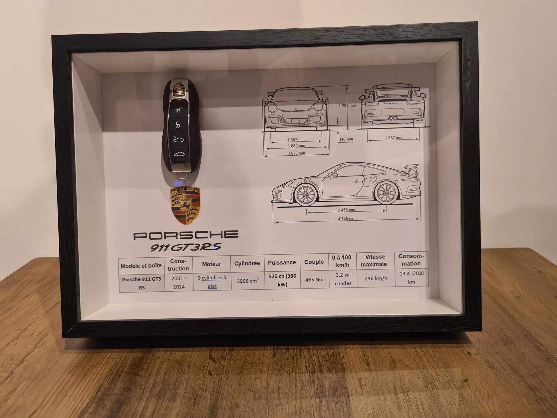 cadre clé Porsche GT3 RS Etsy