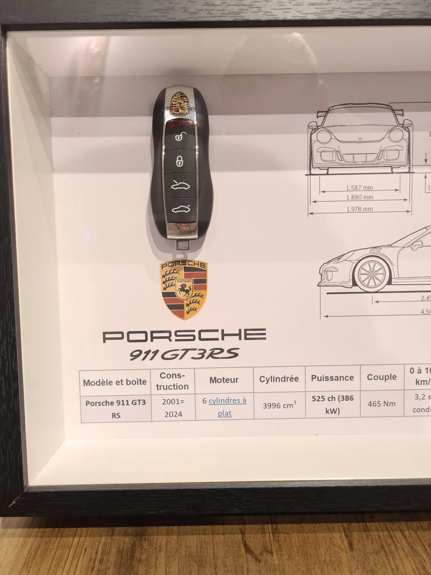 cadre clé Porsche GT3 RS Etsy
