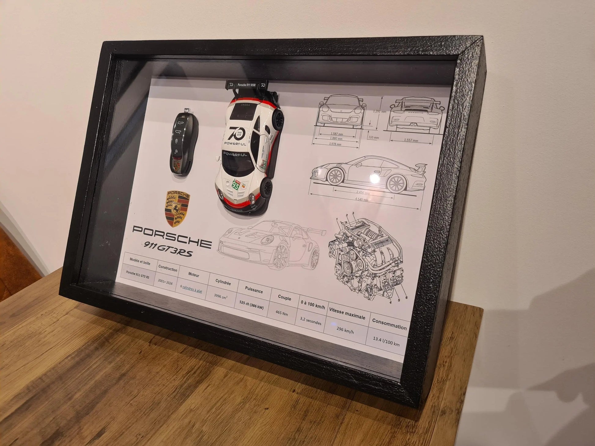 cadre clé Porsche GT3 RS Etsy