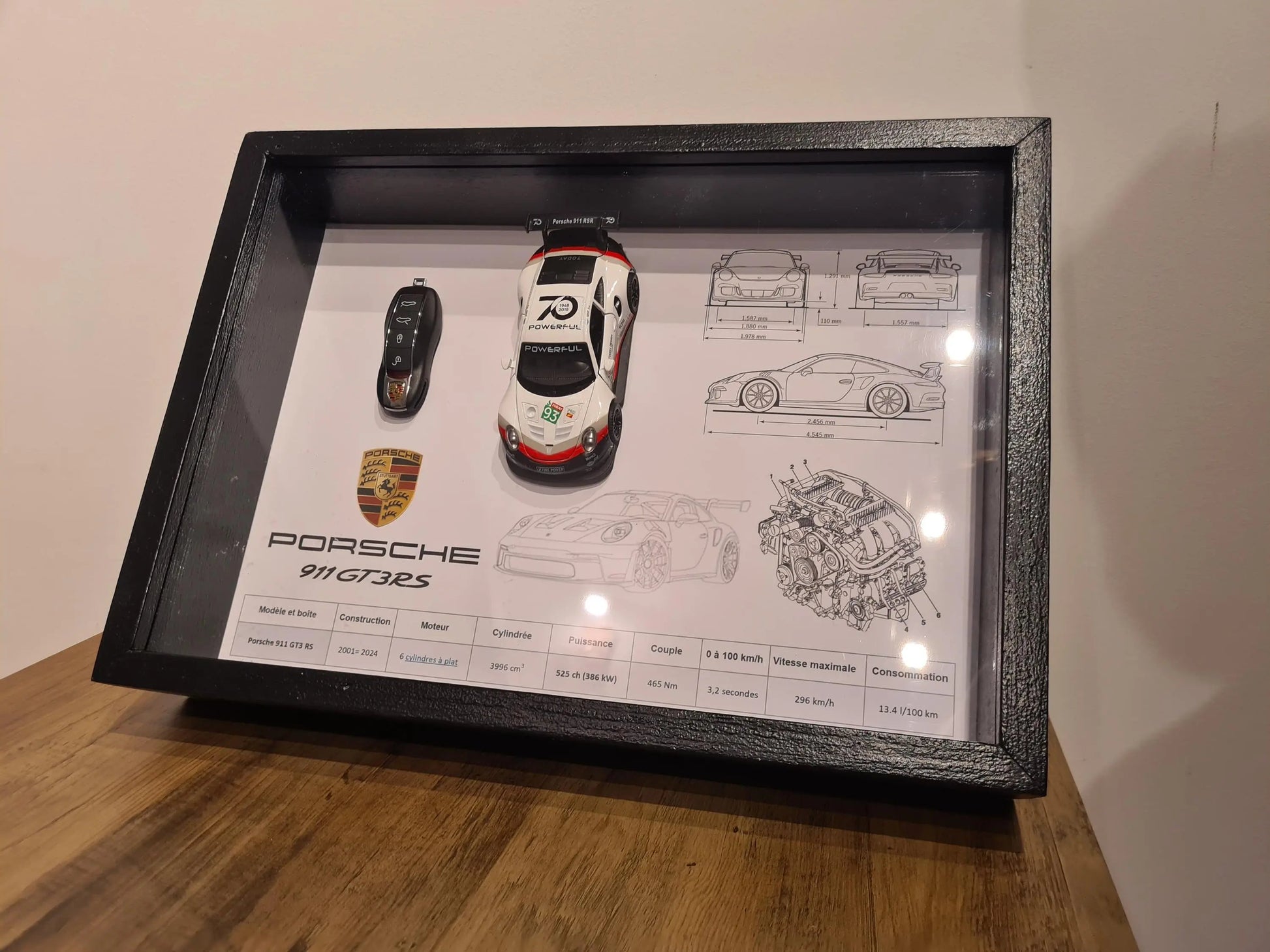 cadre clé Porsche GT3 RS Etsy