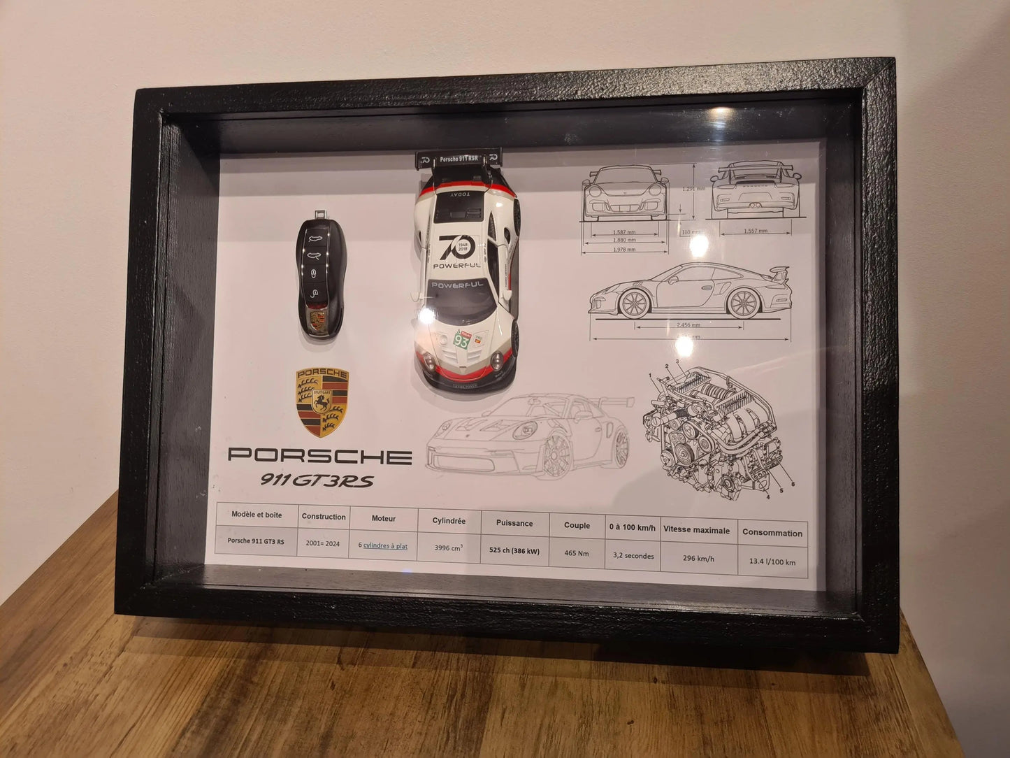 cadre clé Porsche GT3 RS Etsy