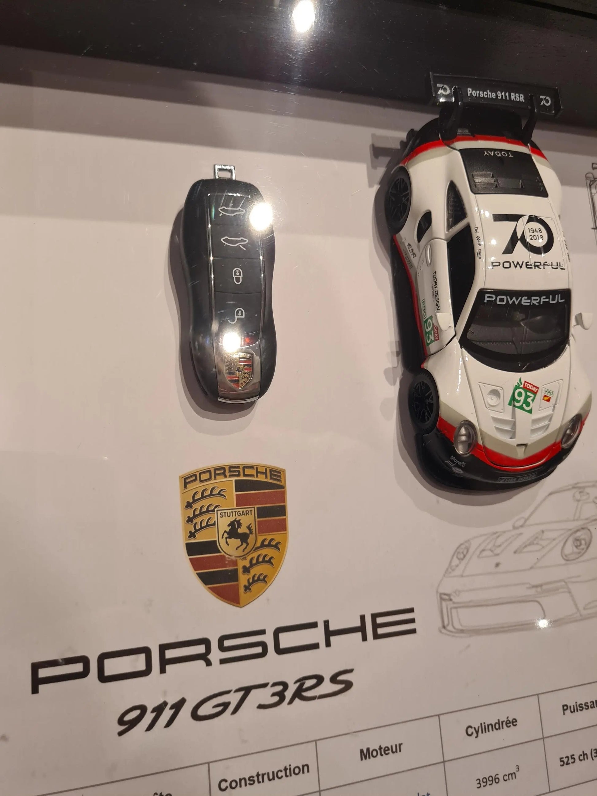 cadre clé Porsche GT3 RS Etsy
