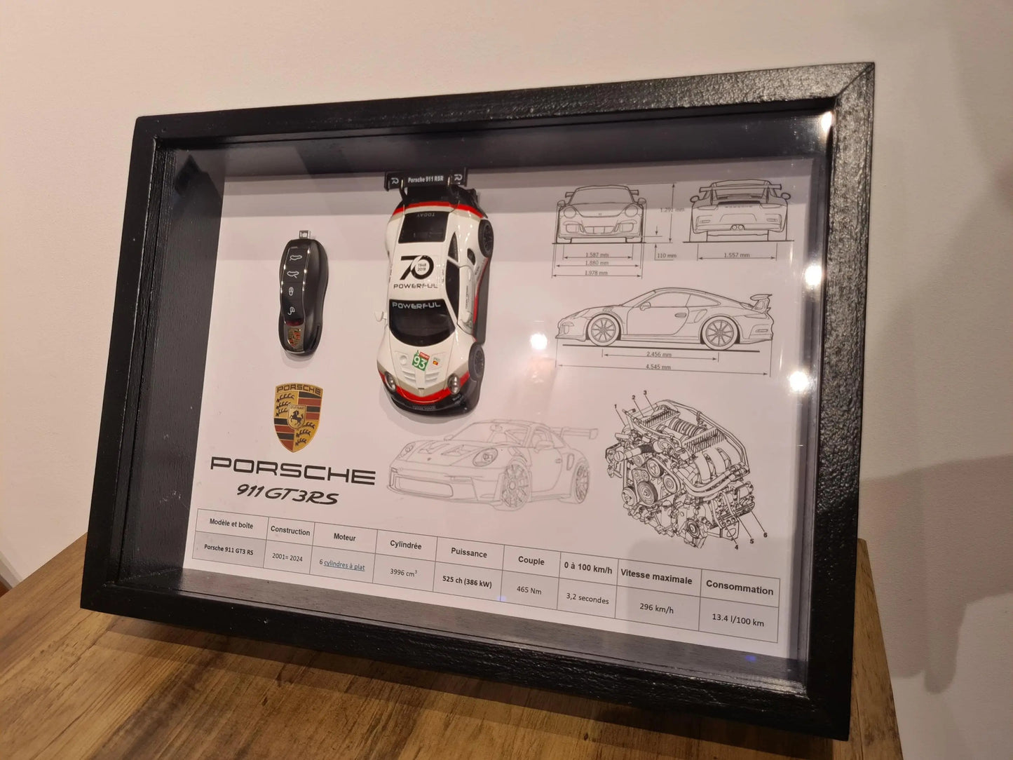 cadre clé Porsche GT3 RS Etsy
