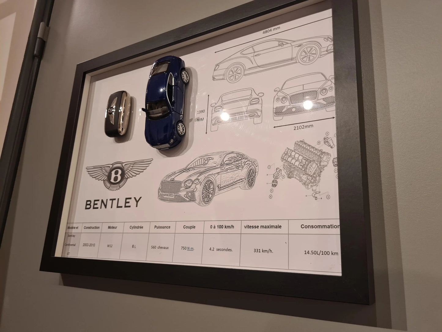 cadre clé bentley Etsy