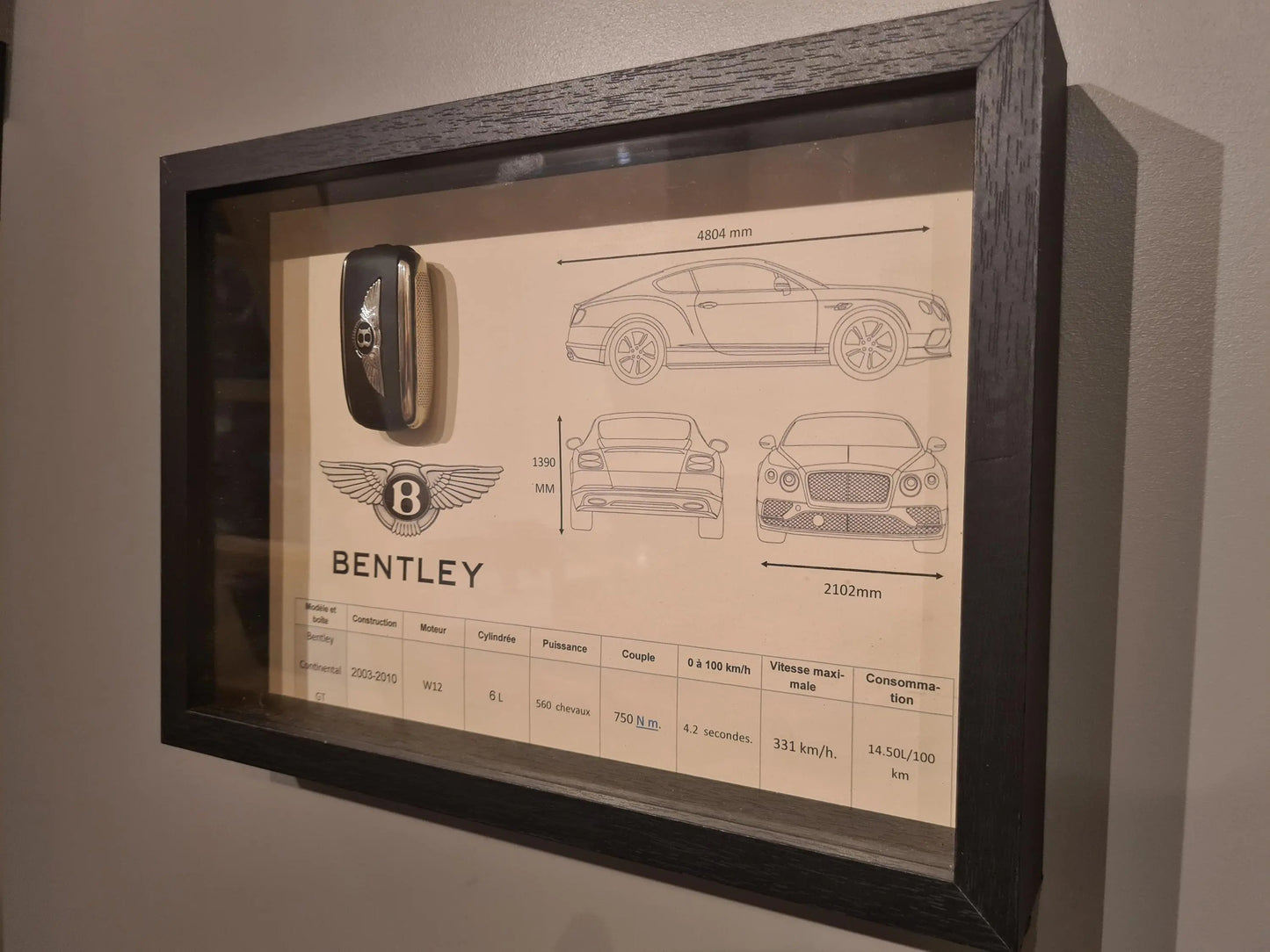 cadre clé bentley Etsy