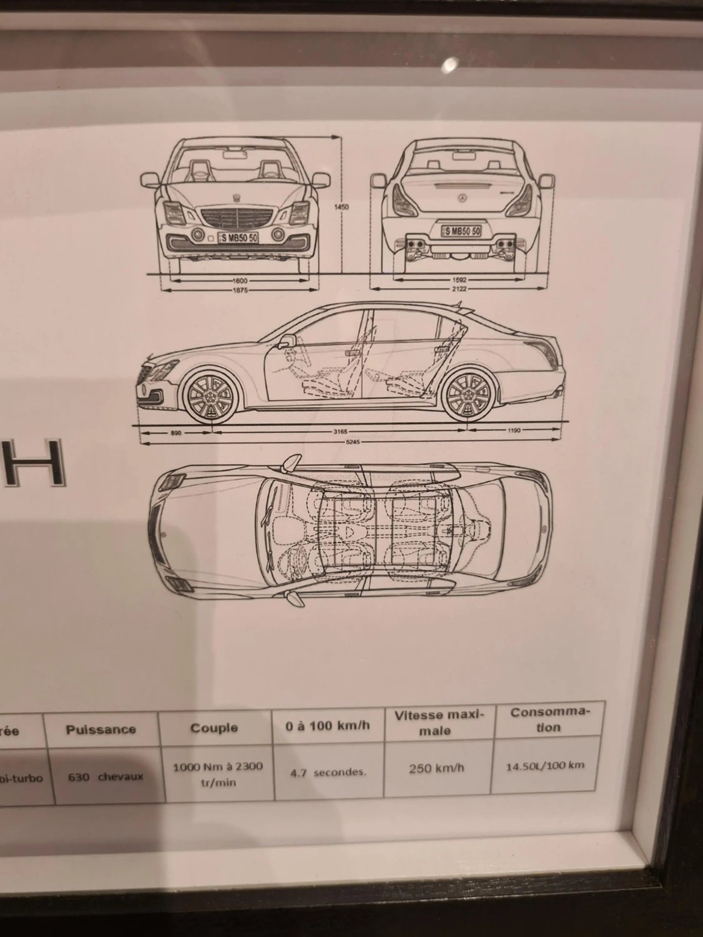 cadre clé maybach S 650 Etsy