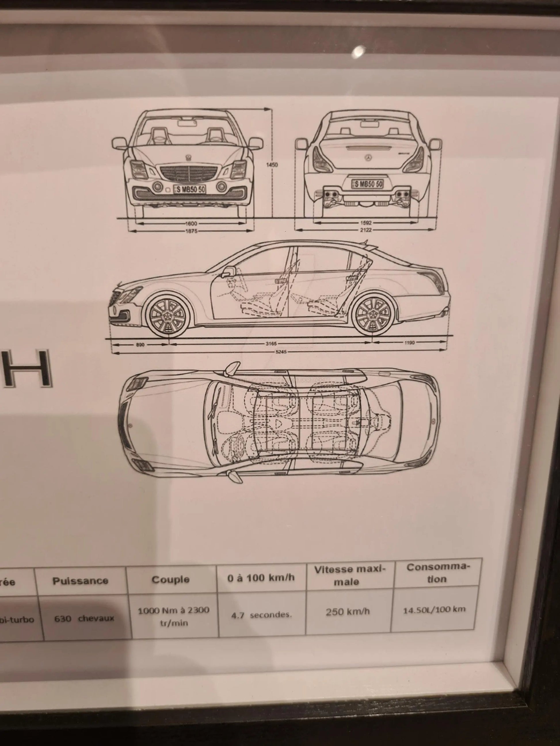 cadre clé maybach S 650 Etsy