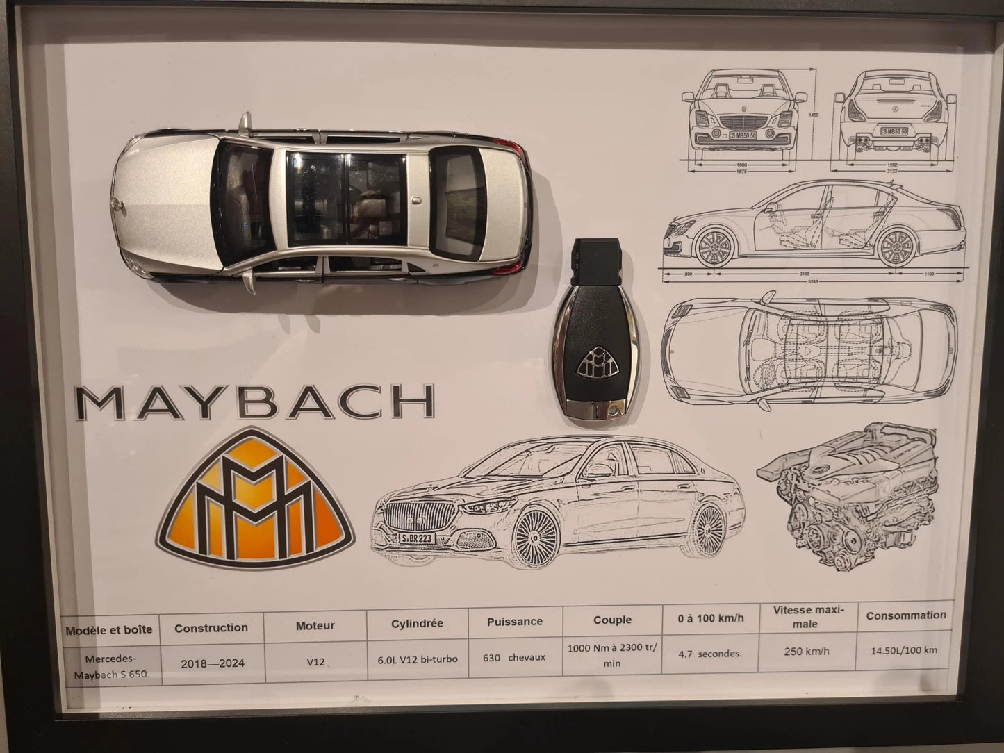 cadre clé maybach S 650 Etsy