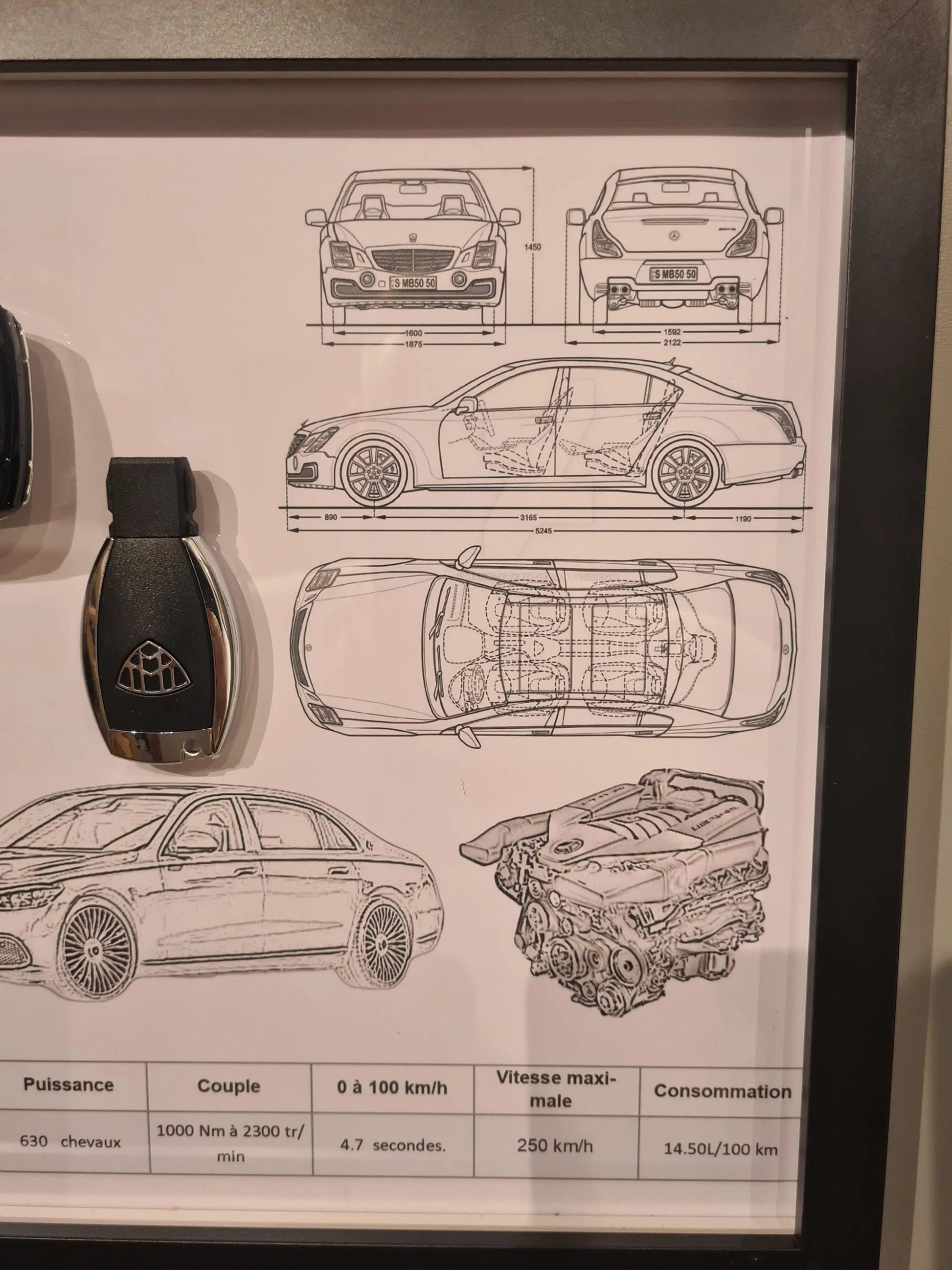 cadre clé maybach S 650 Etsy