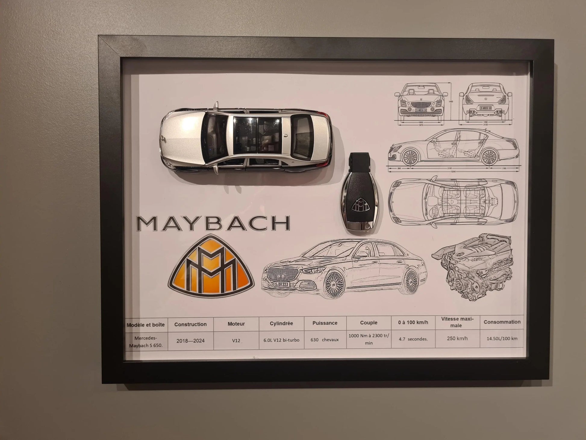 cadre clé maybach S 650 Etsy