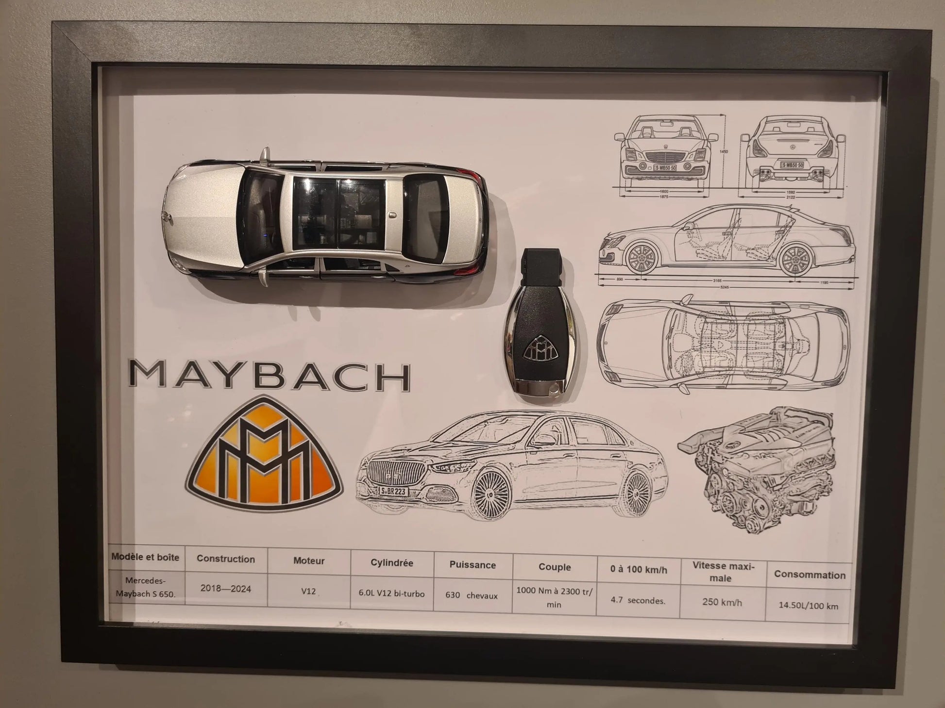 cadre clé maybach S 650 Etsy