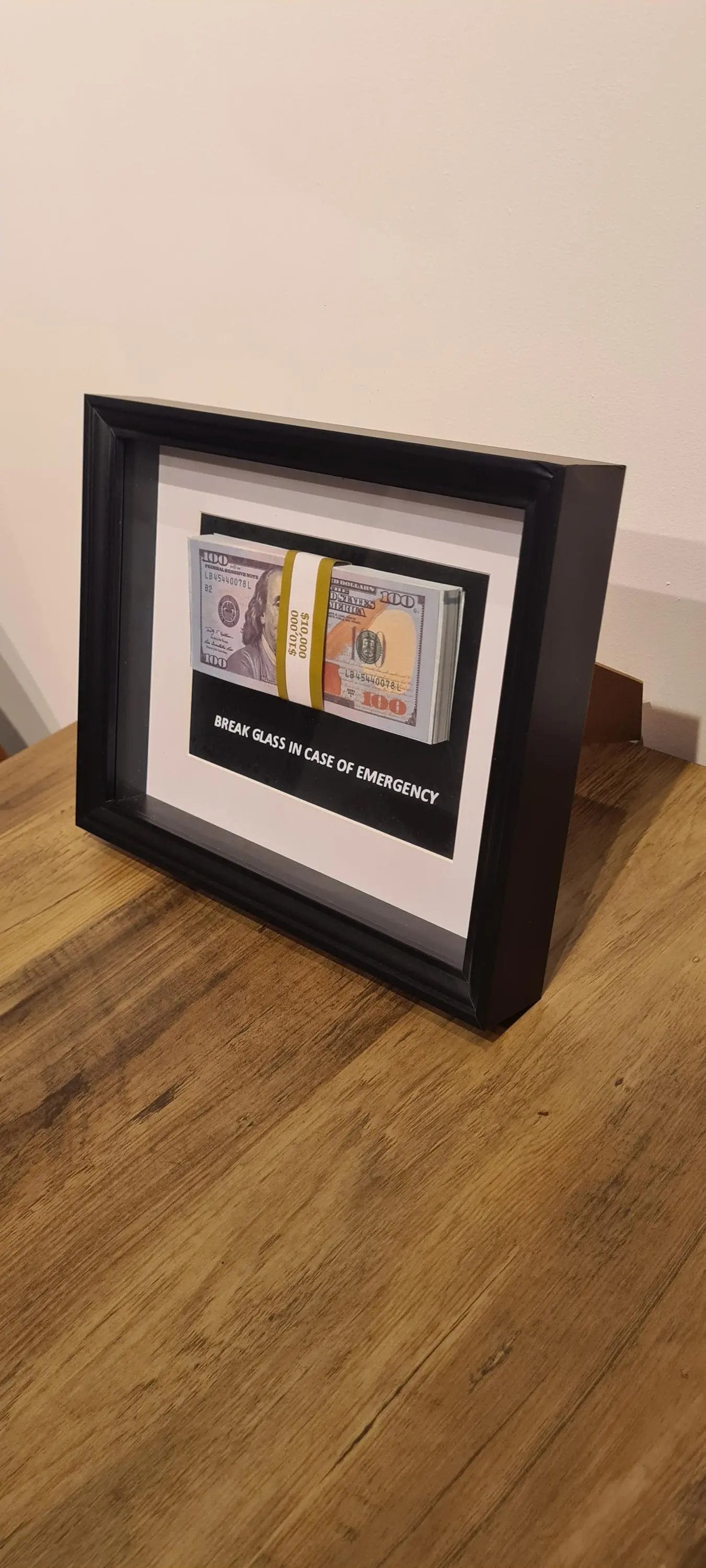 cadre in case of emergency dollars Etsy