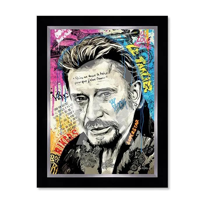 cadre pop art Johnny Hallyday – Romaric CADRAVEN