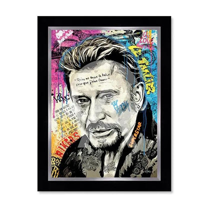 cadre pop art Johnny Hallyday – Romaric CADRAVEN
