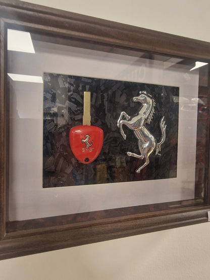 cadre clé Ferrari 458 20X25 CM